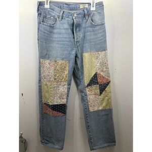 Levi's 501 150th Anniversary Jeans Patched Selvedge Distressed Denim W28 L32